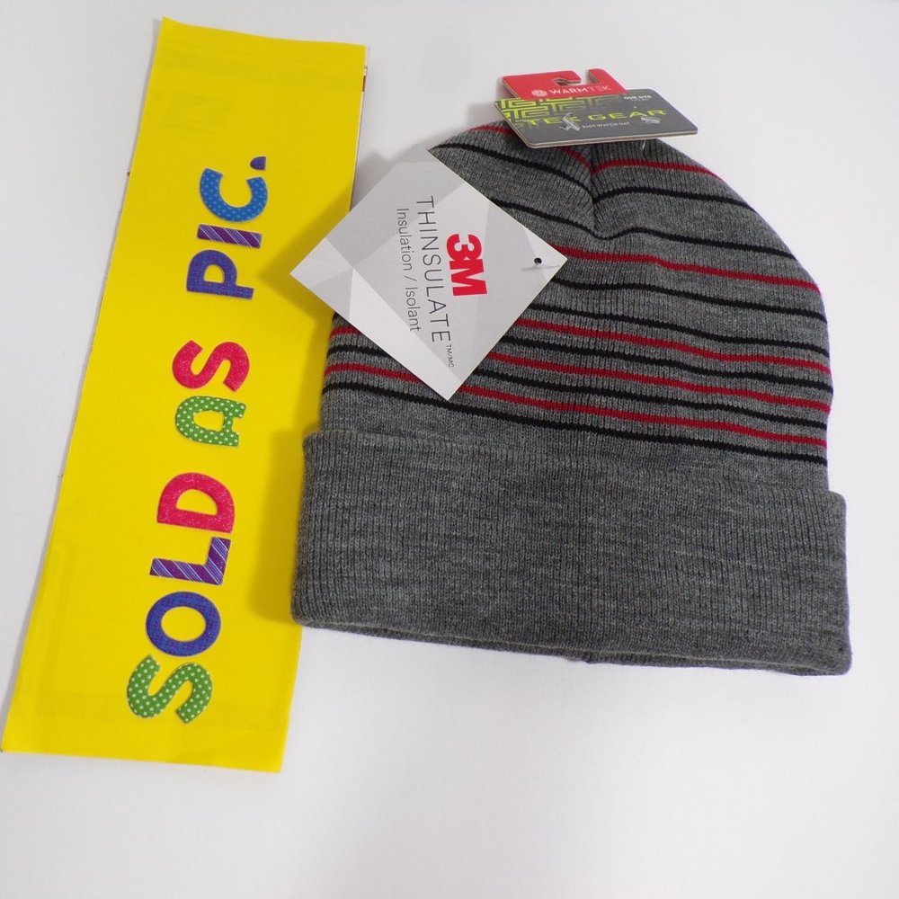 Tek Gear Men's WarmTek Striped Knit Watch Cap NWT - Picture 1 of 2